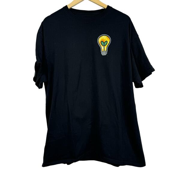 Oh Shirt Yeah Light Bulb Black Tee Mens Size XL - Picture 1 of 4